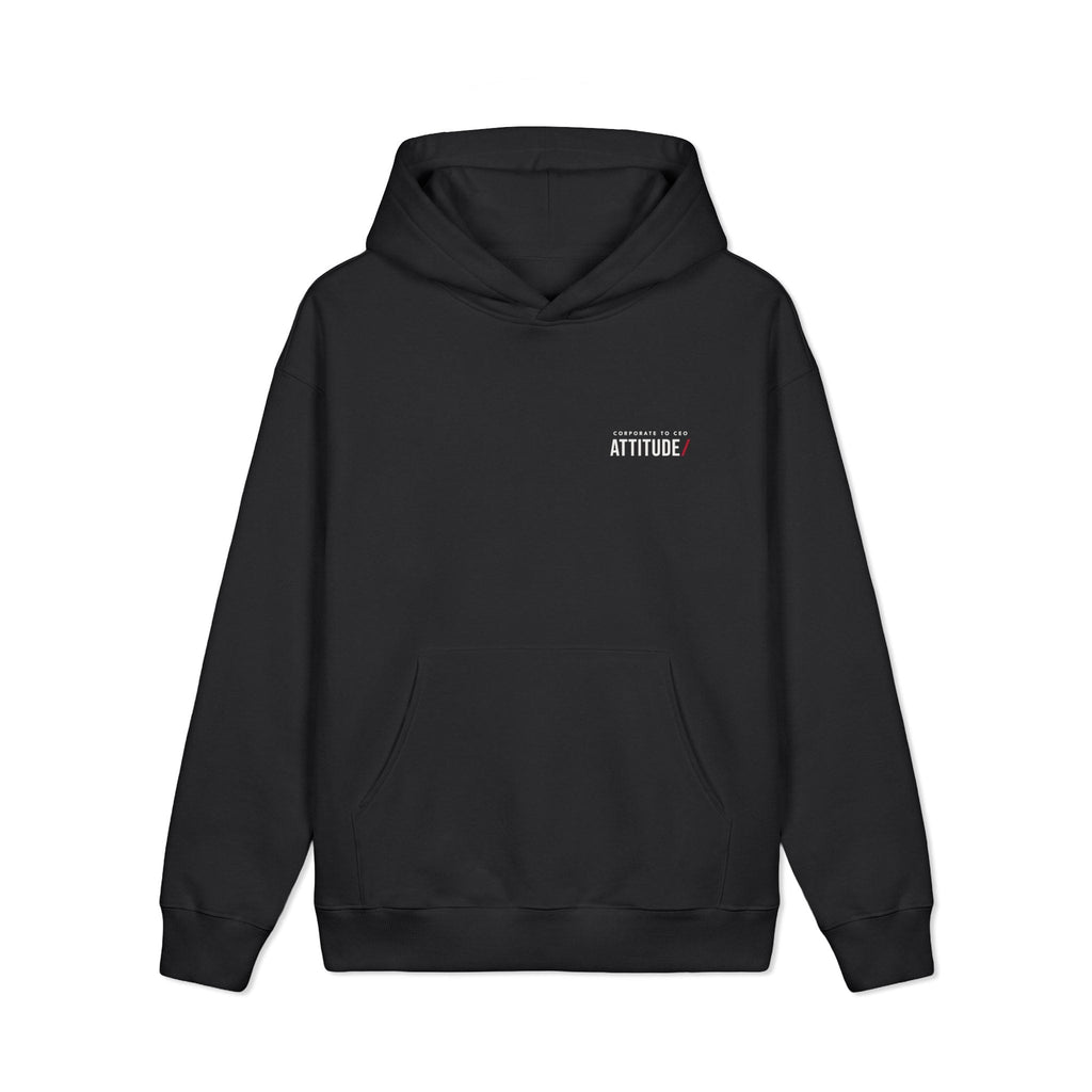 Additional view of the Exit Strategy Is Me heavyweight hoodie.