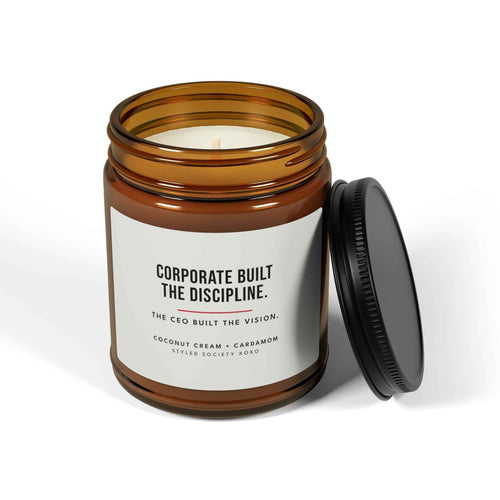 Corporate Built the Discipline 9 oz Founder Candle — Coconut Cream + Cardamom