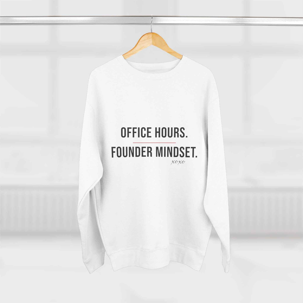 Additional view of the Office Hours. Founder Mindset. crewneck.