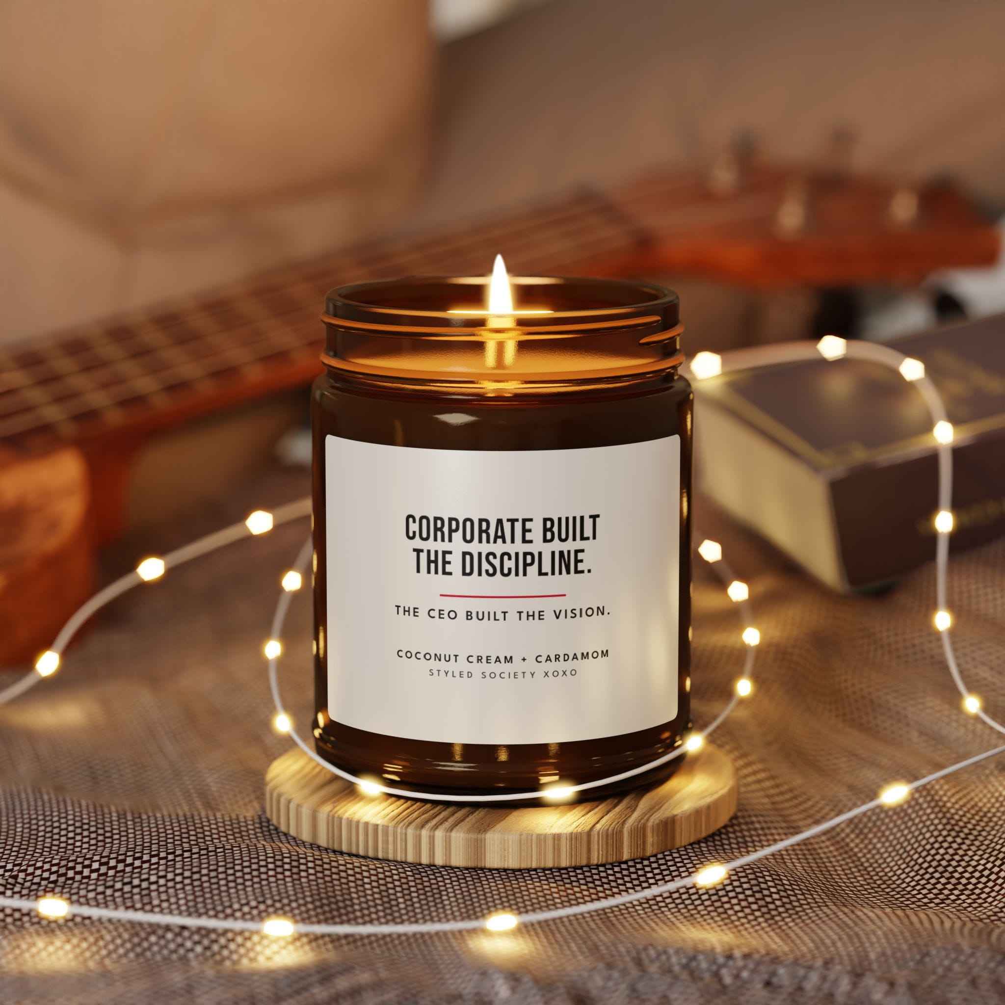 Corporate Built the Discipline 9 oz Founder Candle — Coconut Cream + Cardamom
