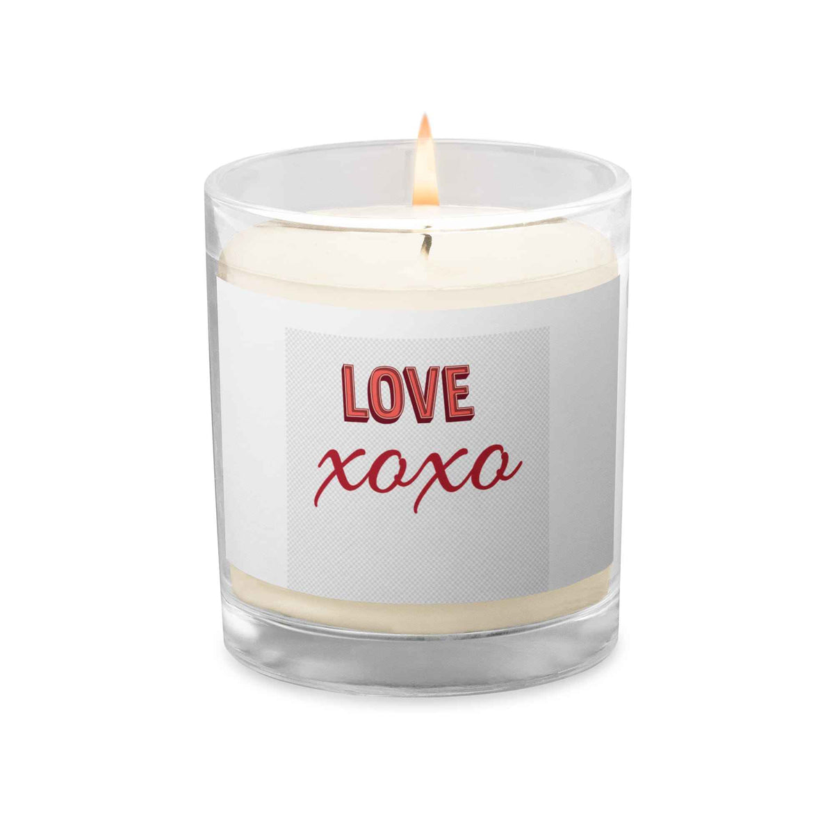 Glass jar soy wax candle