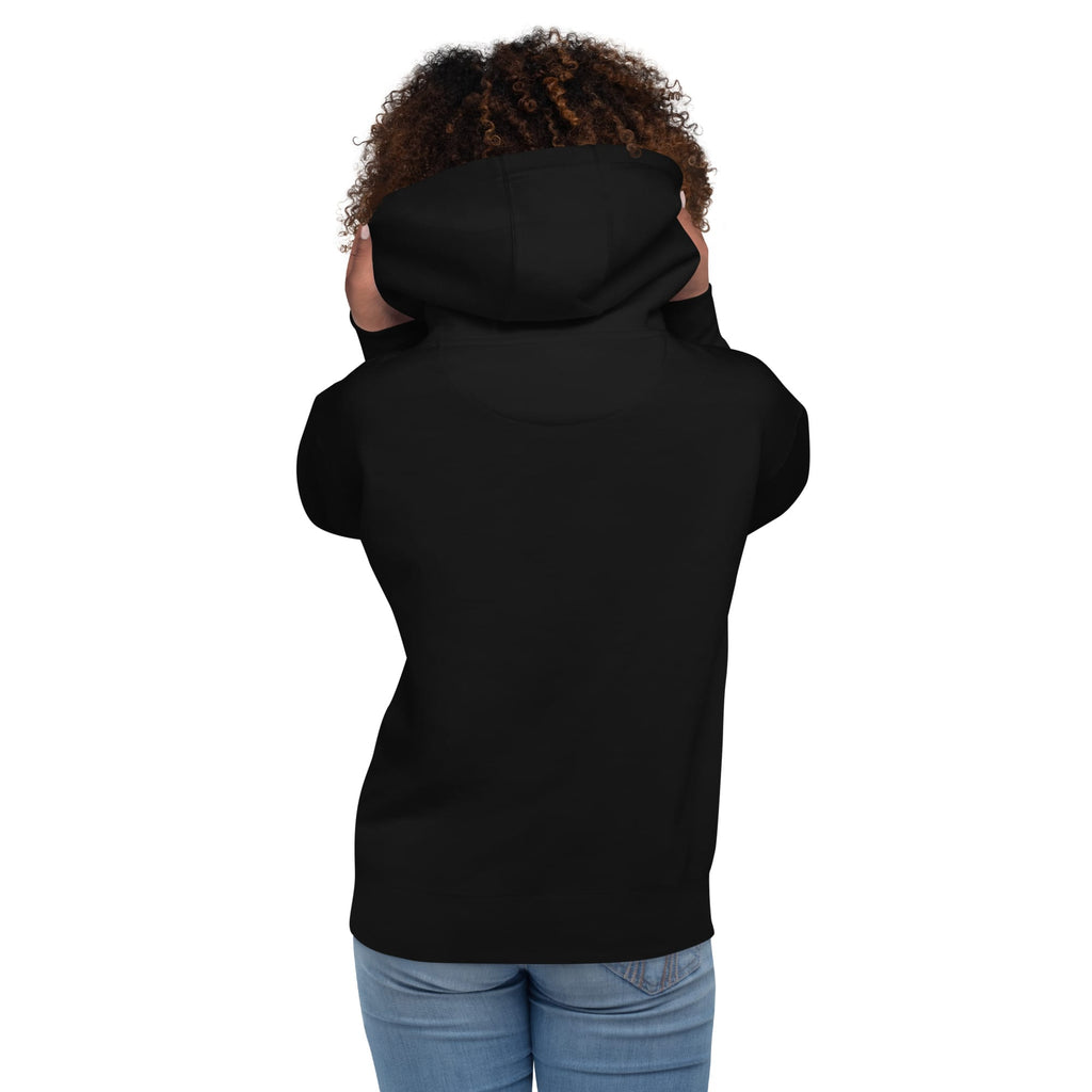 Additional view of the black pullover hoodie.